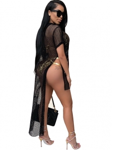 Women Sexy Net Printed Swimsuit Cover Up Beach Bikini 